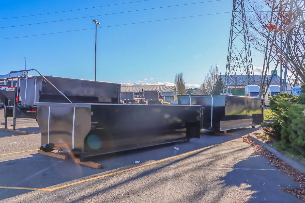 Roll-off dumpster ready for waste disposal at job site for Cleanout Dumpster Rental in Prospect